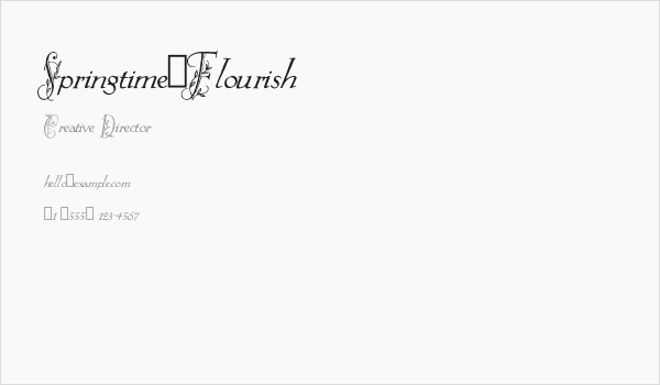 Springtime_Flourish Business Card