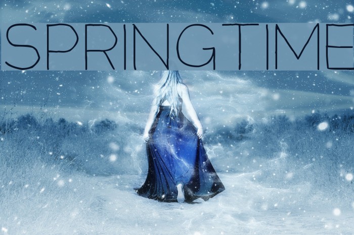 Springtime Font examples