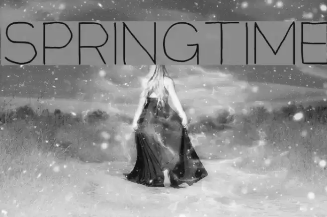 Springtime Font examples