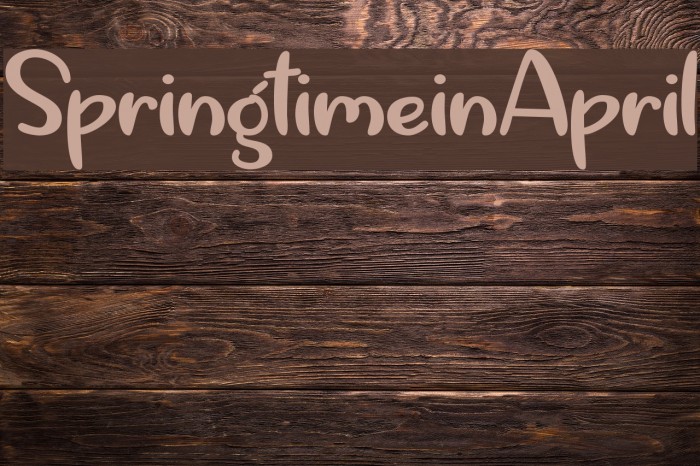 SpringtimeinApril Font examples