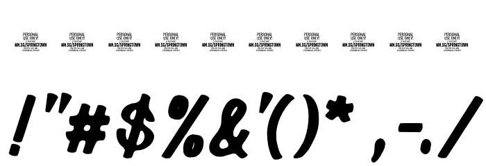 Springtown Market PERSONAL Regular Font OTHER CHARS
