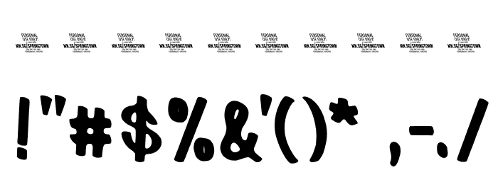 Springtown Upright PERSONAL Regular Font OTHER CHARS