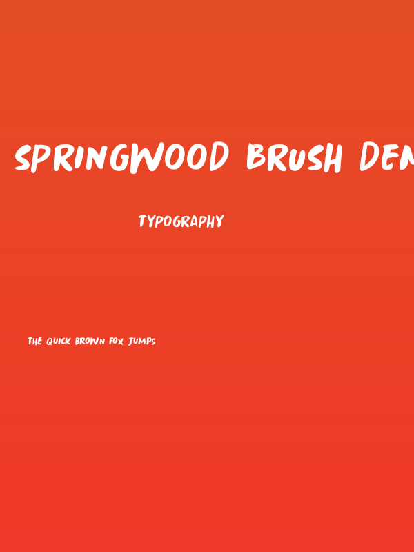 Springwood Brush DEMO Regular Poster