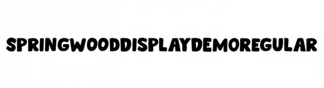 Springwood Display DEMO Regular  Frei Schriftart Herunterladen