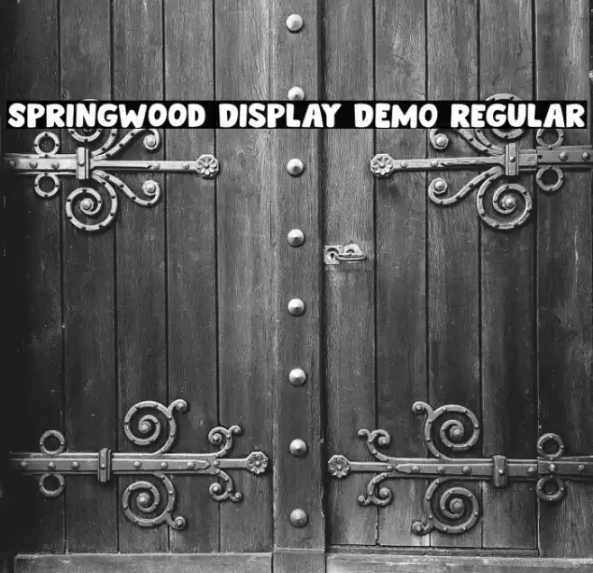 Springwood Display DEMO Regular Font examples