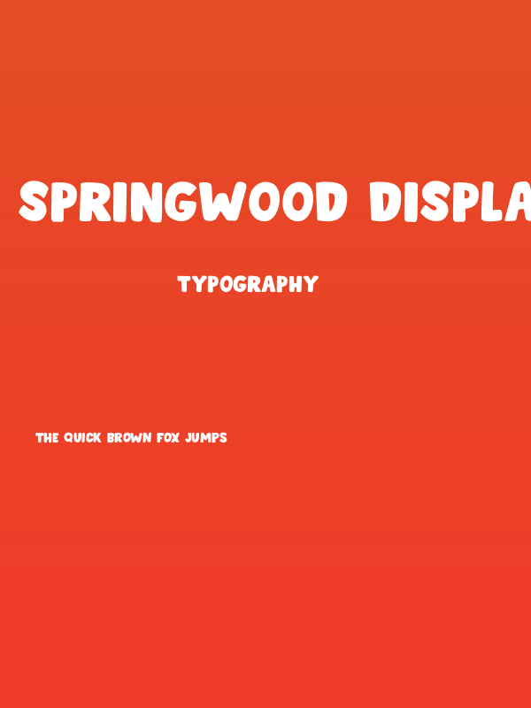 Springwood Display DEMO Regular Poster