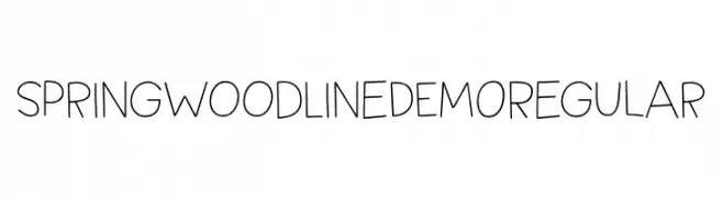 Springwood Line DEMO Regular  Frei Schriftart Herunterladen