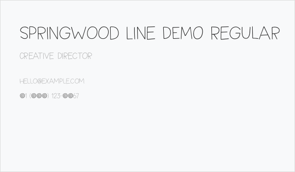 Springwood Line DEMO Regular Business Card