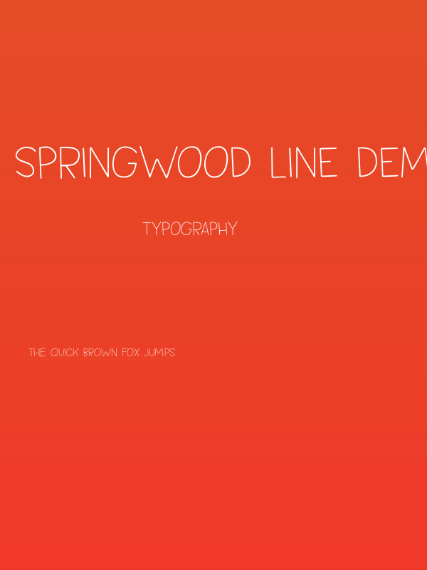 Springwood Line DEMO Regular Poster