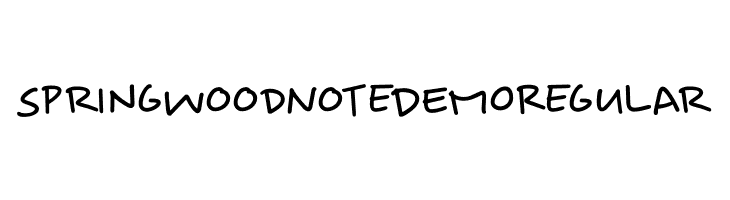 Springwood Note DEMO Regular फ़ॉन्ट