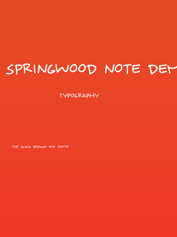 Springwood Note DEMO Regular Poster