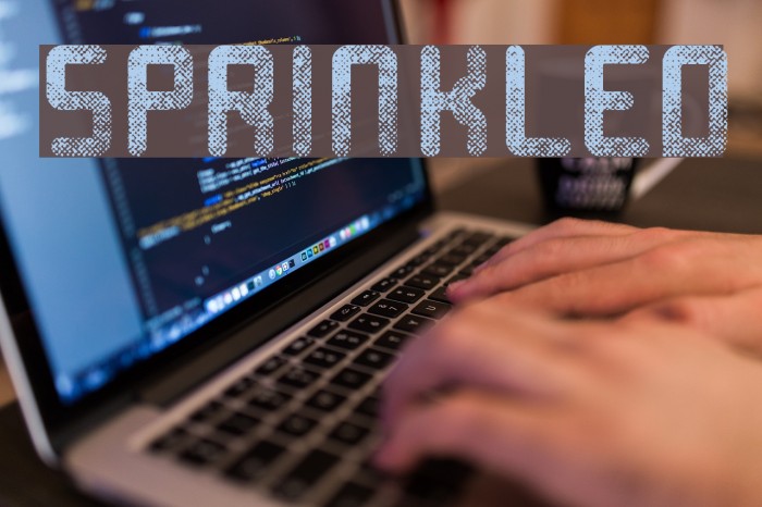 Sprinkled Font examples