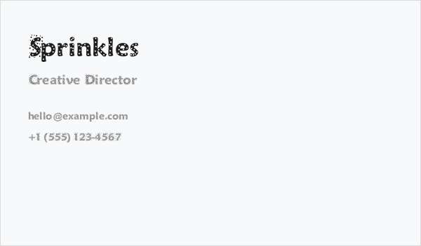 Sprinkles Business Card