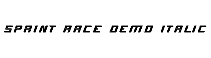 Sprint Race Demo Italic  नि: शुल्क फ़ॉन्ट्स डाउनलोड