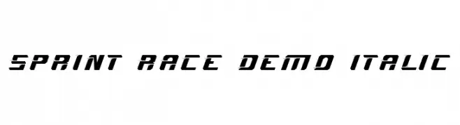 Sprint Race Demo Italic  Frei Schriftart Herunterladen
