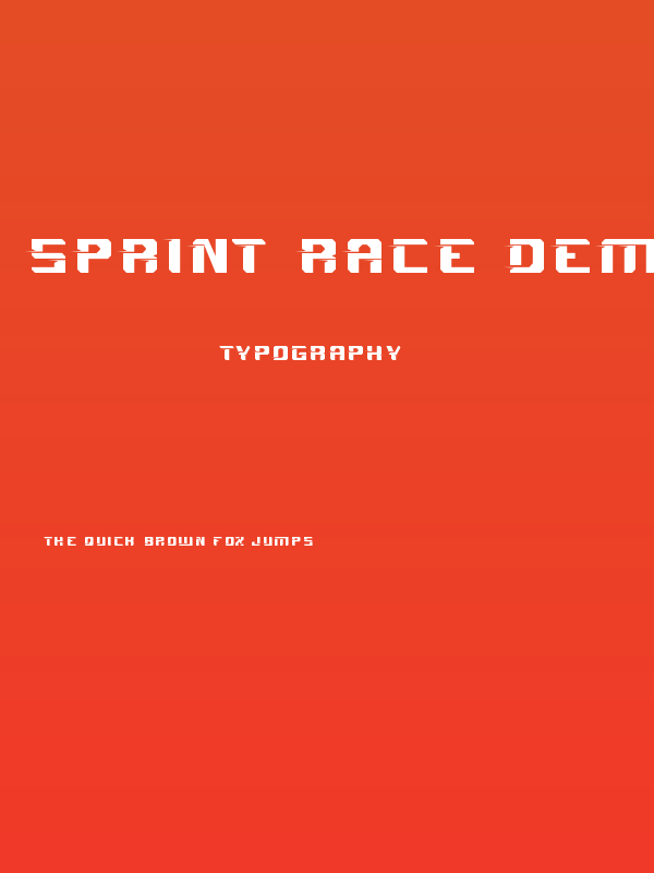 Sprint Race Demo Poster