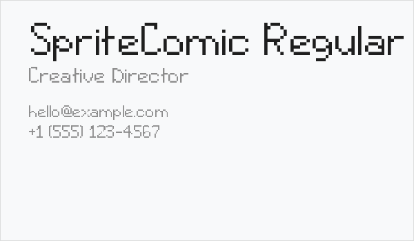 SpriteComic Regular Business Card