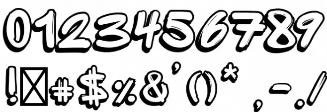 SpriteGraffitiShadow Font OTHER CHARS