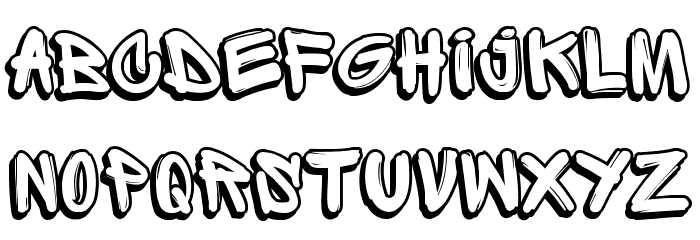 SpriteGraffitiShadow Font LOWERCASE