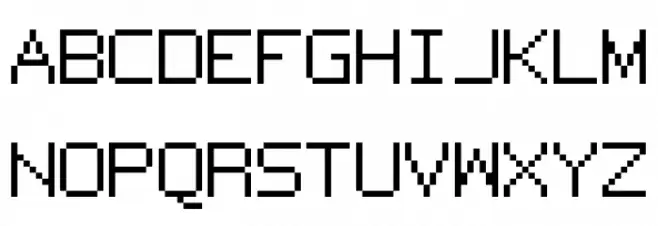 Spritecoder Font UPPERCASE