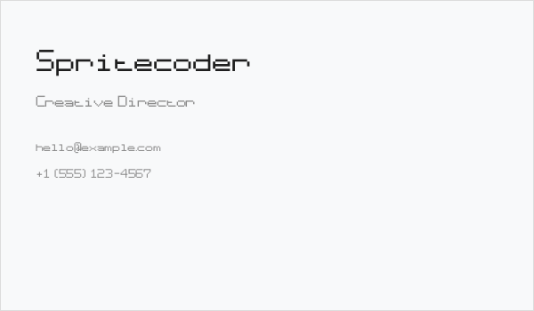 Spritecoder Business Card
