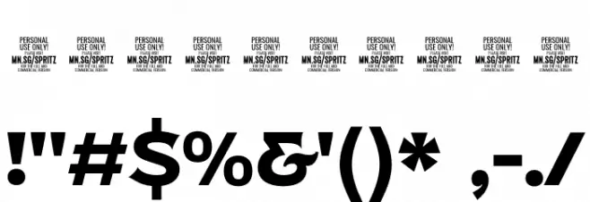 Spritz And Delicious PERSONAL Regular Font OTHER CHARS