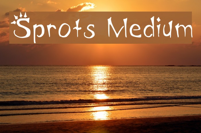 Sprots Medium Font examples