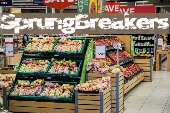 SprungBreakers Font examples