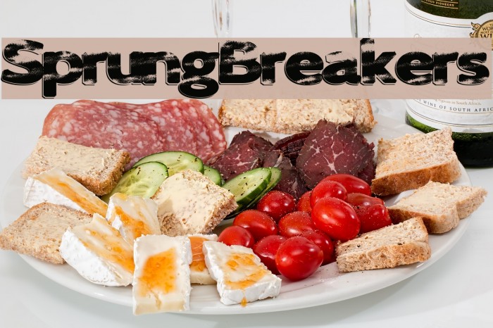 SprungBreakers Font examples