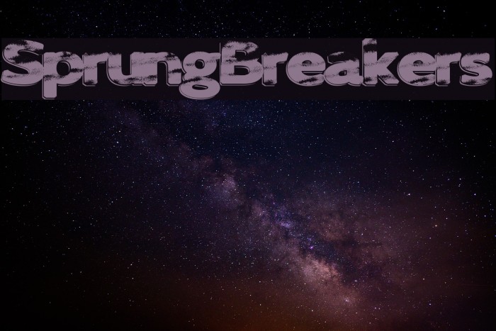 SprungBreakers Font examples