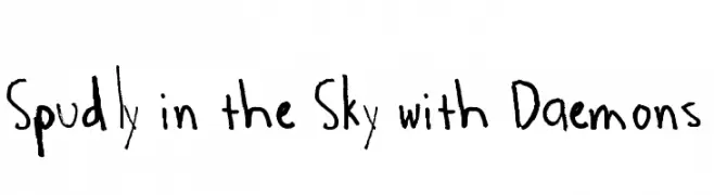 Spudly in the Sky with Daemons  Fuentes Gratis Descargar