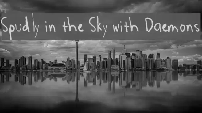 Spudly in the Sky with Daemons Font examples