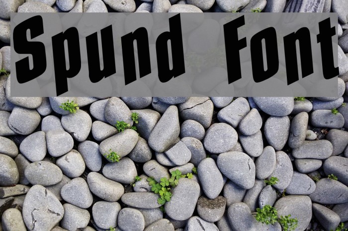 Spund Font examples