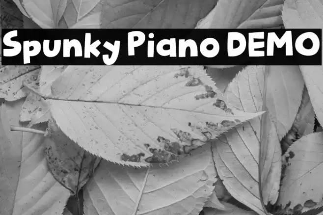 Spunky Piano DEMO Font examples