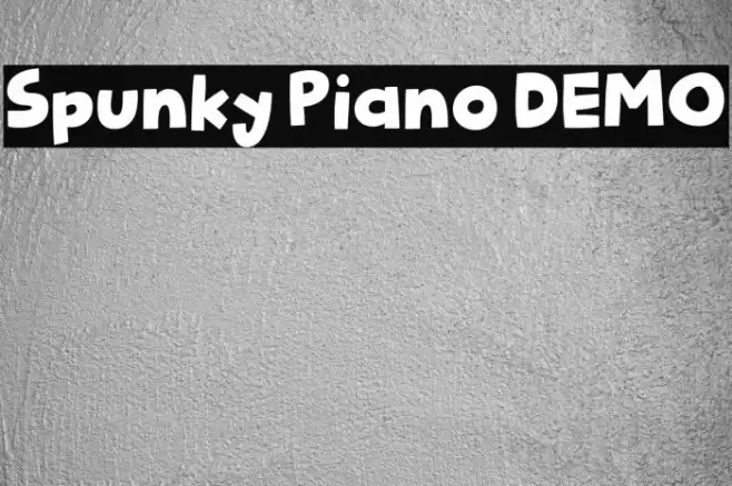 Spunky Piano DEMO Font examples