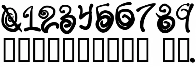 Spurly Curly Font OTHER CHARS