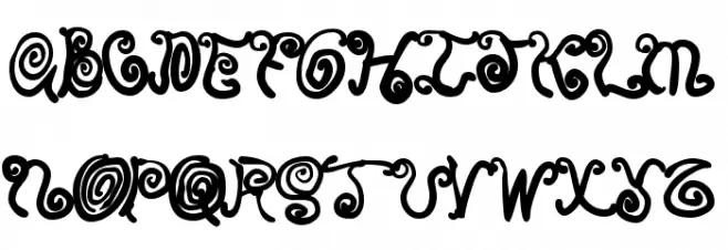 Spurly Curly Schriftart Groß