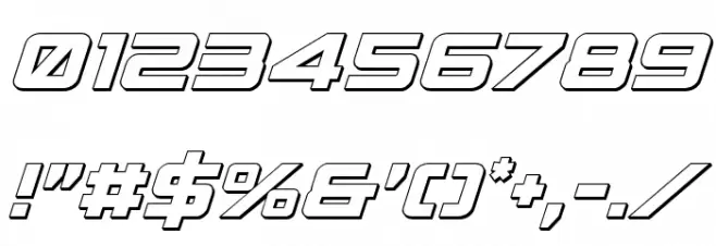 Spy Agency 3D Italic Font OTHER CHARS