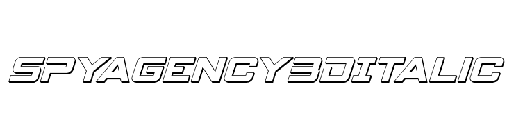 Spy Agency 3D Italic  font caratteri gratis