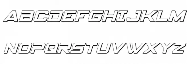 Spy Agency 3D Italic Schriftart Groß