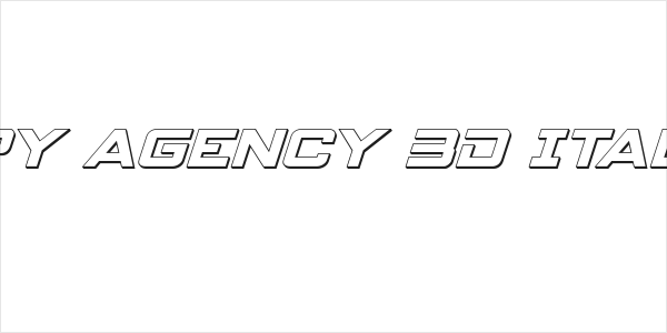 Spy Agency 3D Italic Logo
