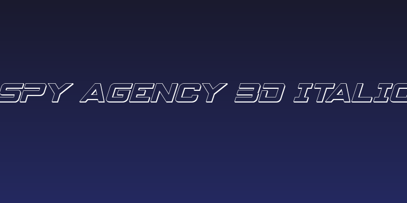 Spy Agency 3D Italic Social Header