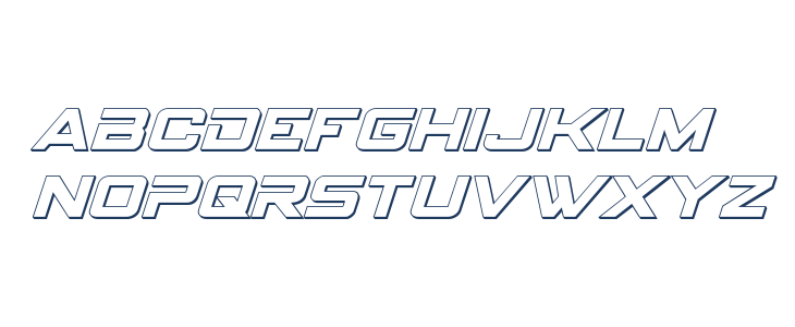 Spy Agency 3D Italic Lowercase