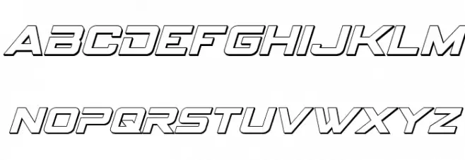 Spy Agency 3D Italic Font LOWERCASE