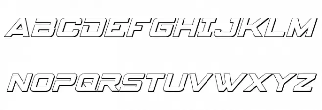 Spy Agency 3D Italic Caratteri MAIUSCOLE