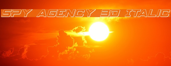 Spy Agency 3D Italic Example 1