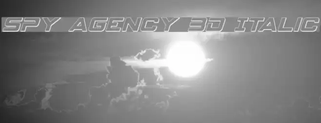 Spy Agency 3D Italic Font examples