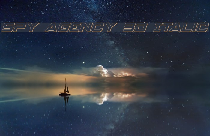 Spy Agency 3D Italic Example 3