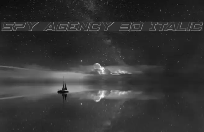 Spy Agency 3D Italic Font examples