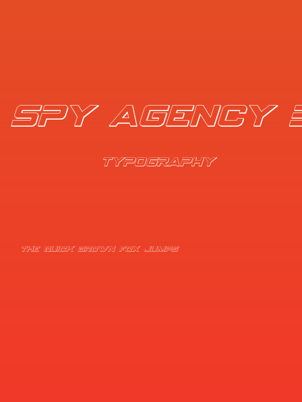 Spy Agency 3D Italic Poster